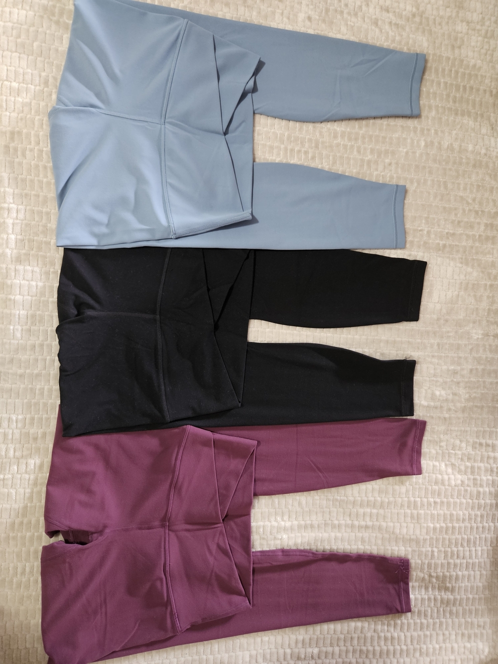 Glowmode Leggings - Blue, Black & Plum